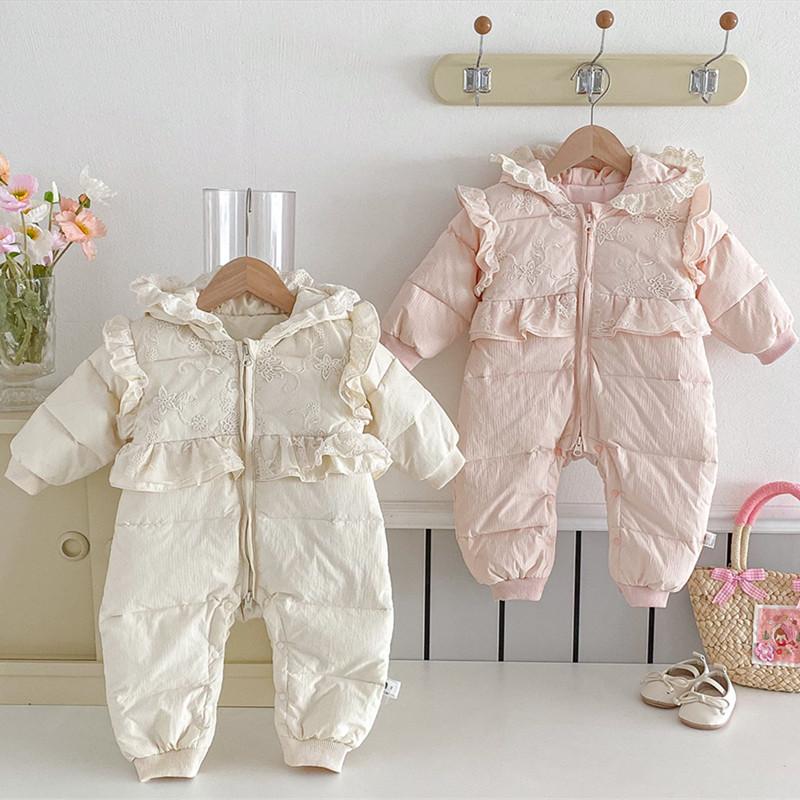 Winter Clothing Toddler Girl - Cekcya ツインズ服ベビー冬新生児ジャンプスーツ幼児女の子ワンピース素敵なロンパース 100 日プラスベルベット服