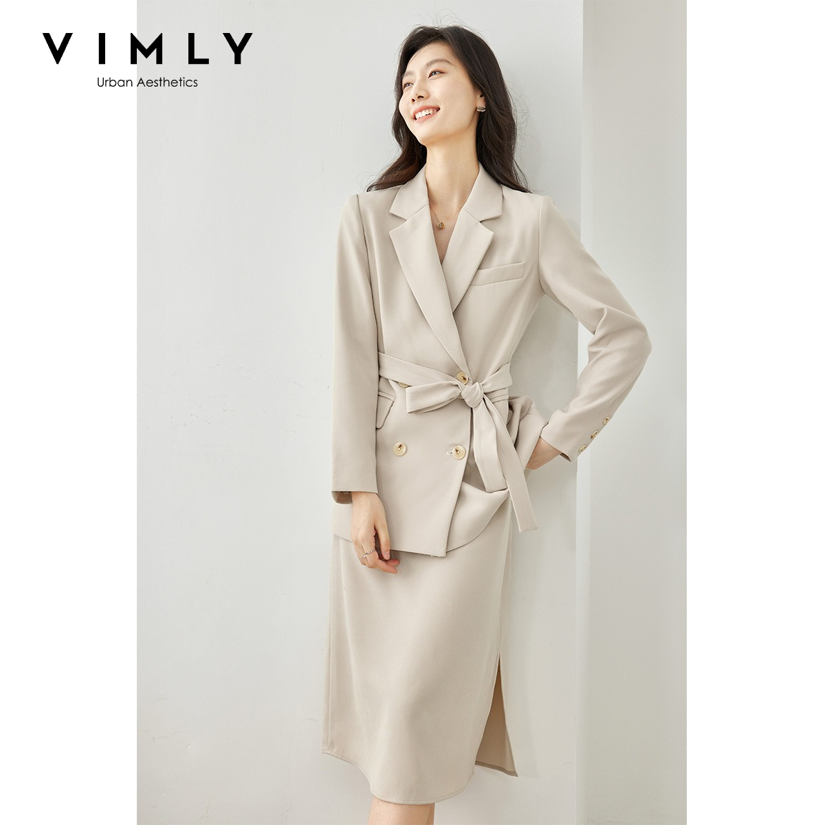 Winter Clothing Deals - VIMLY レディース ツーピースセット 2026 秋 ブレザーコート