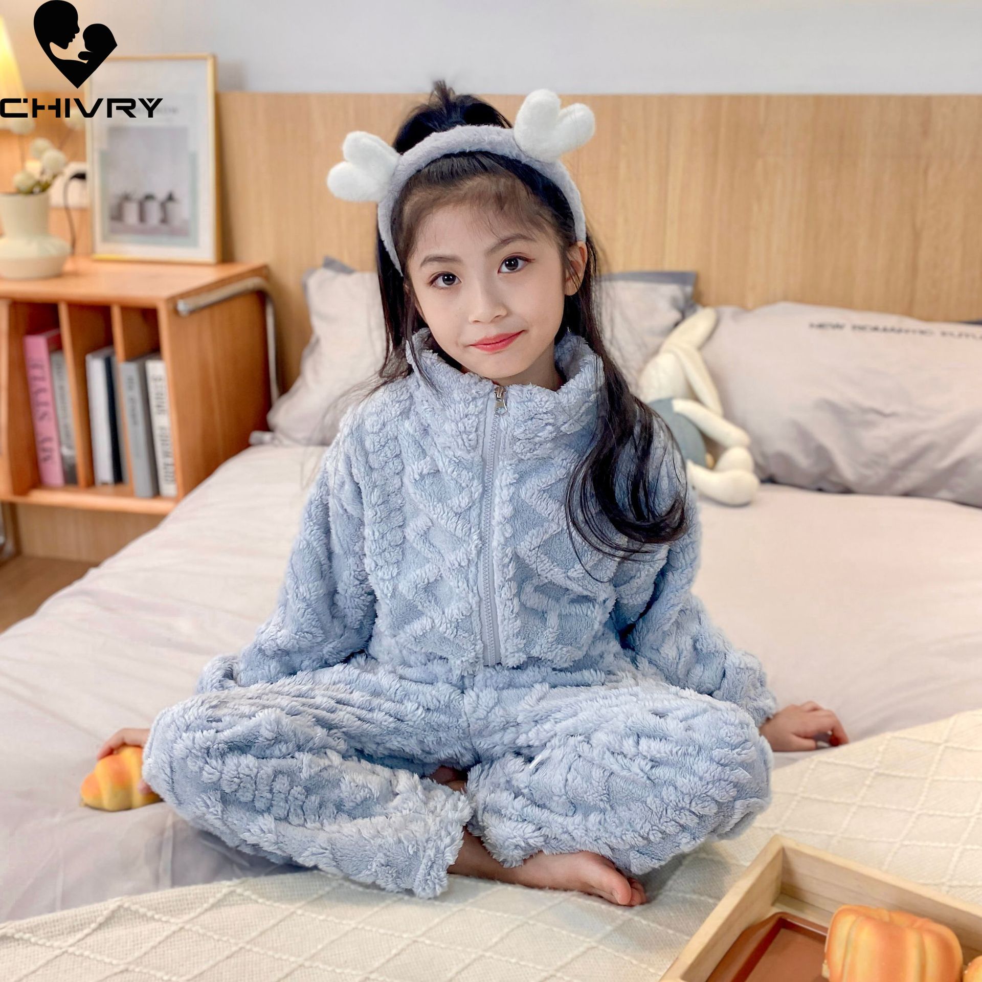 子供用の厚いフランネルパジャマ,ジッパー付き,男の子と女の子 - Winter Clothing Toddler Girl のレビューと価格