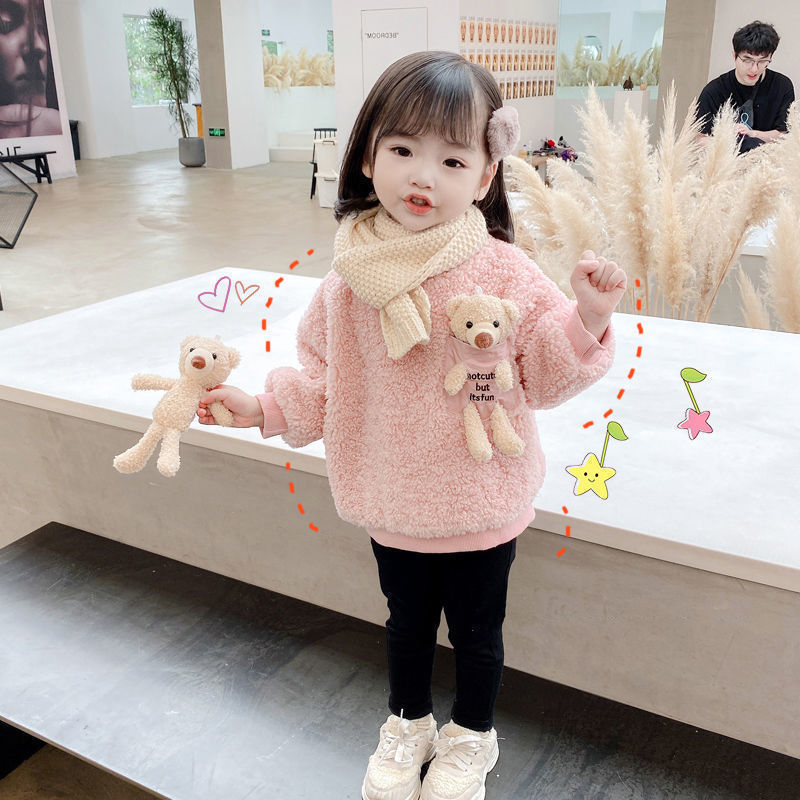 1 2 3 4 5 6 年の女の赤ちゃんトレーナー春秋暖かい - Winter Clothing Toddler Girl のレビューと価格