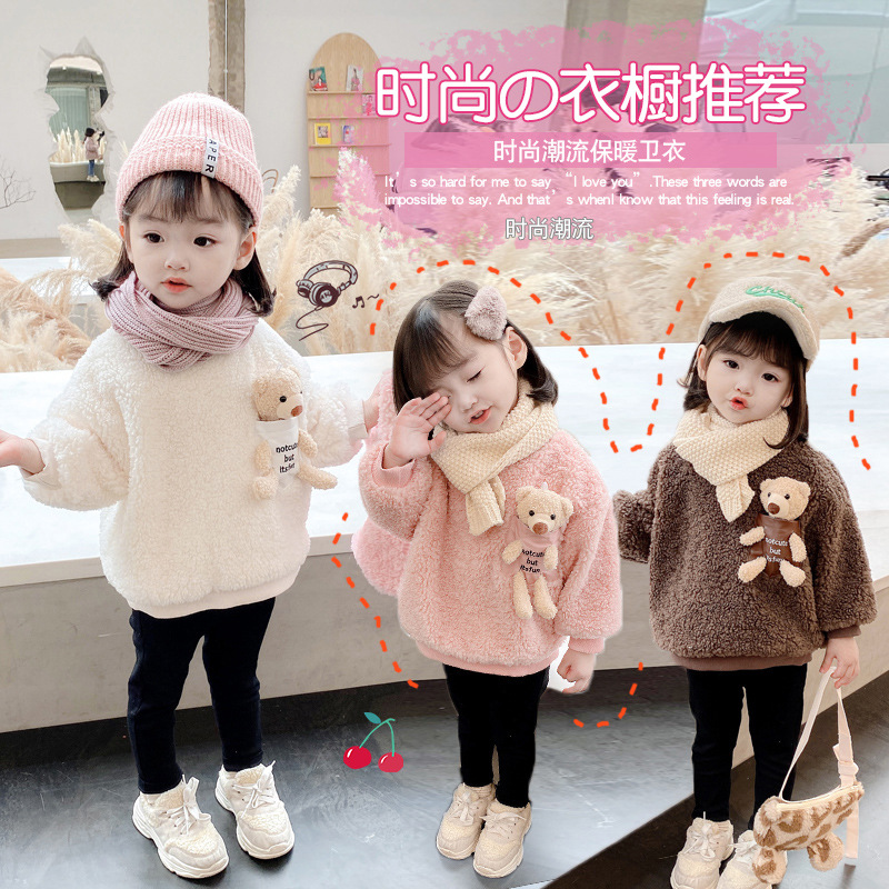 1 2 3 4 5 6 年の女の赤ちゃんトレーナー春秋暖かい - Winter Clothing Toddler Girl のレビューと価格