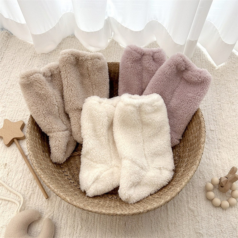 暖かい冬のベビーソックスコーラルフリースソックス幼児男の子女 - Winter Clothing Toddler Girl のレビューと価格