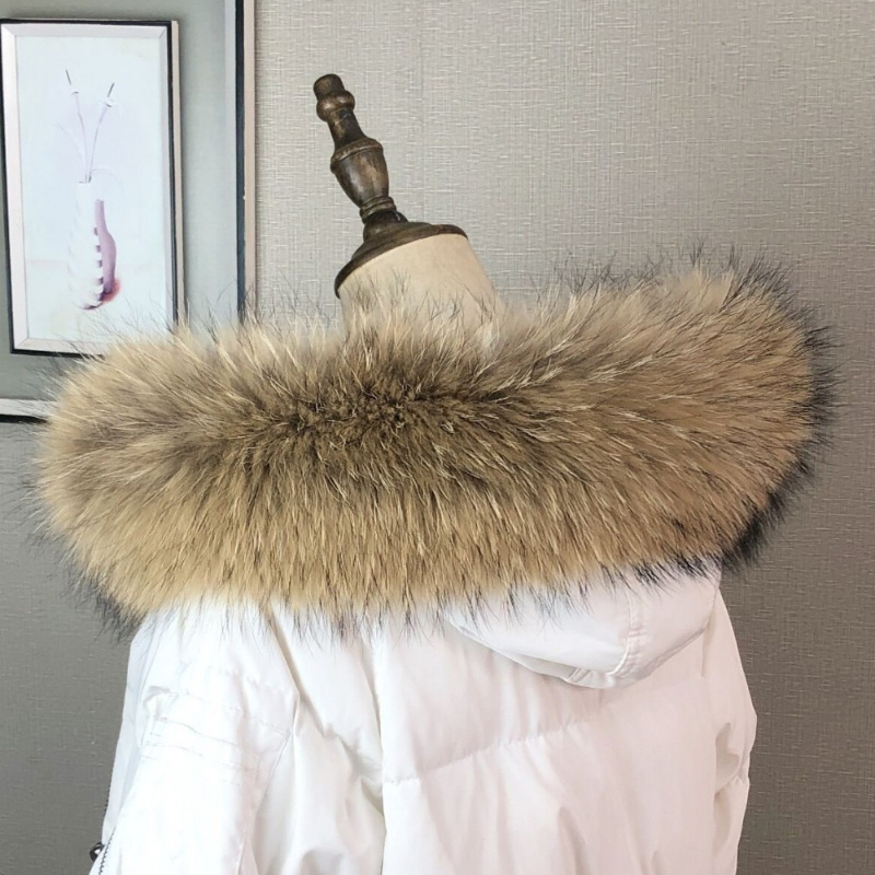 女性用の本物の毛皮の襟,冬用の女性用コートパーカー,アライグ - Winter Clothing Deals のレビューと価格