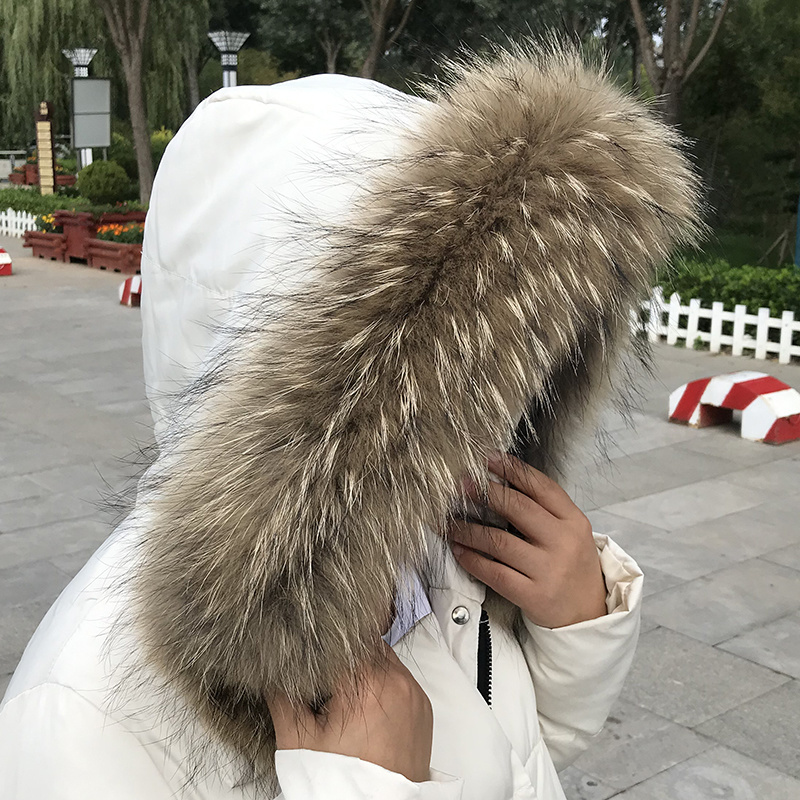 女性用の本物の毛皮の襟,冬用の女性用コートパーカー,アライグ - Winter Clothing Deals のレビューと価格