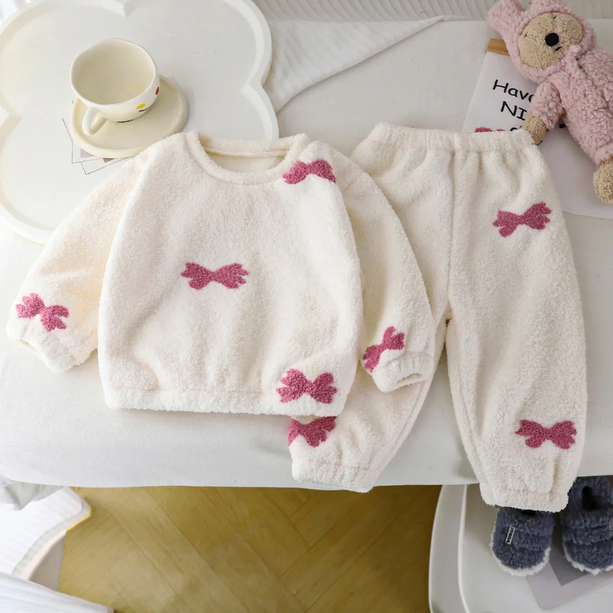 子供のための厚くて暖かいフリースのパジャマ,かわいい漫画の服 - Winter Clothing Toddler Girl のレビューと価格
