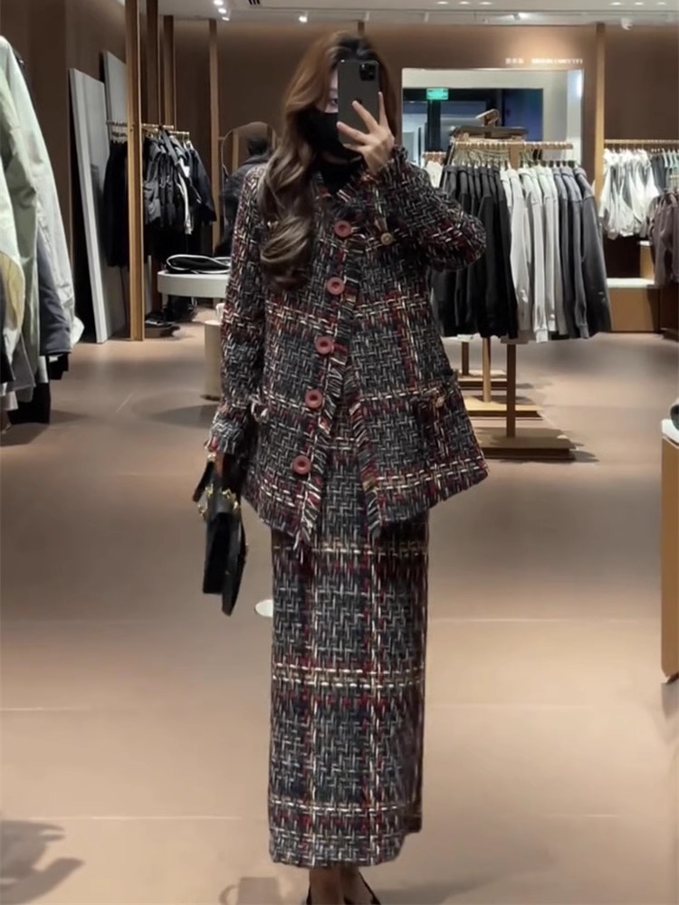 冬の新作レディースファッション、高級感のある雰囲気の粗織り、 - Winter Clothing Deals のレビューと価格