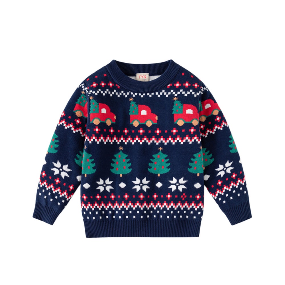 新年クリスマスセーター子供用カープリントスウェットシャツ男の - Winter Clothing 1 Year Old のレビューと価格