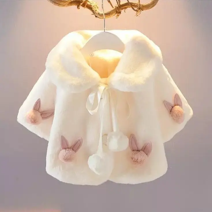 子供のための毛皮の模造ポンチョ,女の子のためのマント,幼児の - Winter Clothing Toddler Girl のレビューと価格