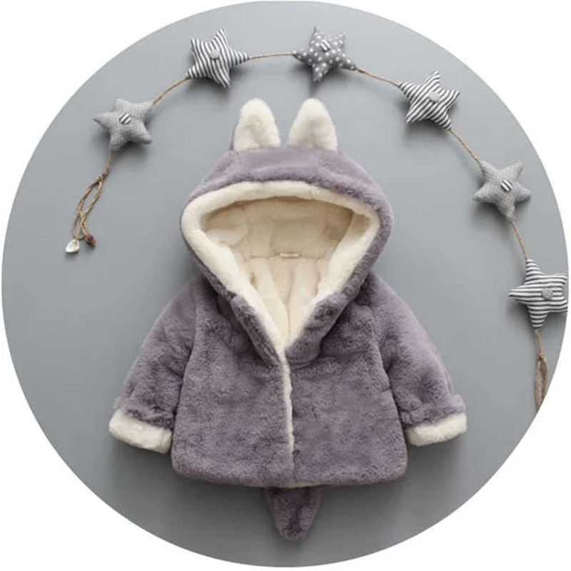 かわいい猫の耳が付いたベビージャケット,小さな女の子のための - Winter Clothing Toddler Girl のレビューと価格