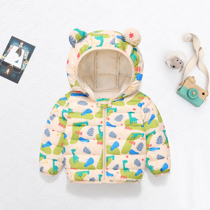 子供の綿のコート赤ちゃん漫画ダウンジャケット男の子フード付き - Winter Clothing Toddler Girl のレビューと価格