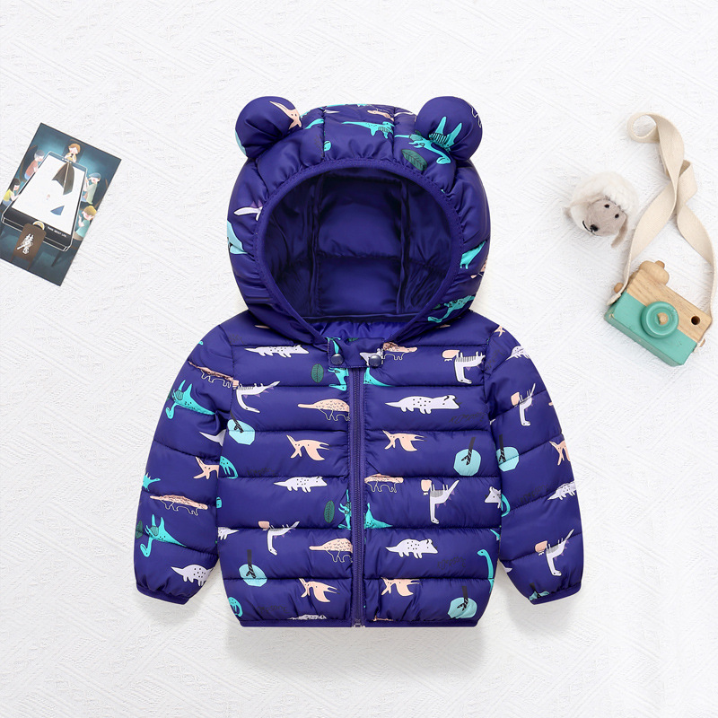 子供の綿のコート赤ちゃん漫画ダウンジャケット男の子フード付き - Winter Clothing Toddler Girl のレビューと価格