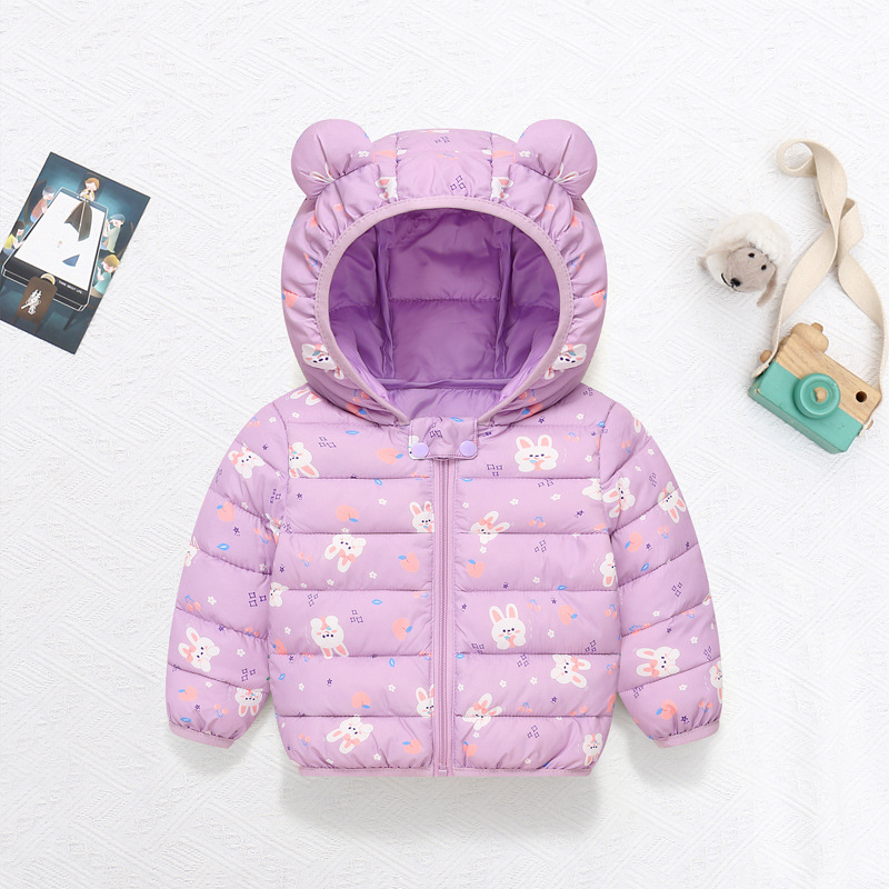 子供の綿のコート赤ちゃん漫画ダウンジャケット男の子フード付き - Winter Clothing Toddler Girl のレビューと価格