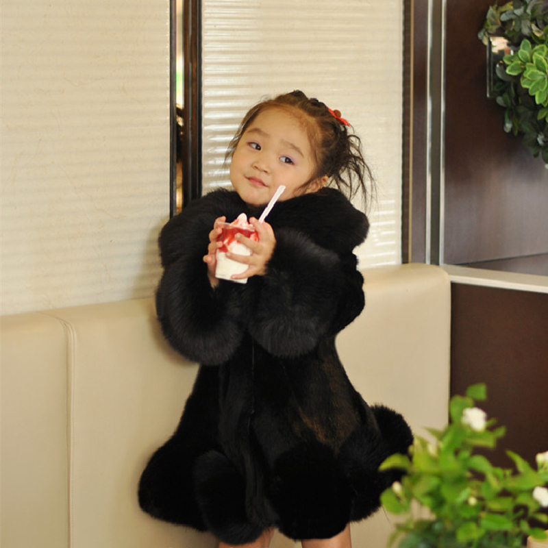 フェイクミンクキツネの毛皮のコート,子供服,赤ちゃんの服,無 - Winter Clothing 1 Year Old のレビューと価格